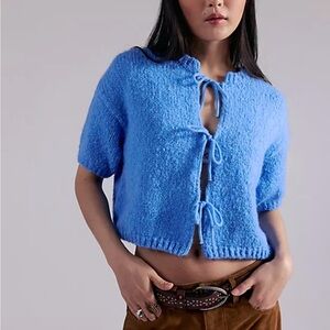 Free People Light Blue Women's Cardigan